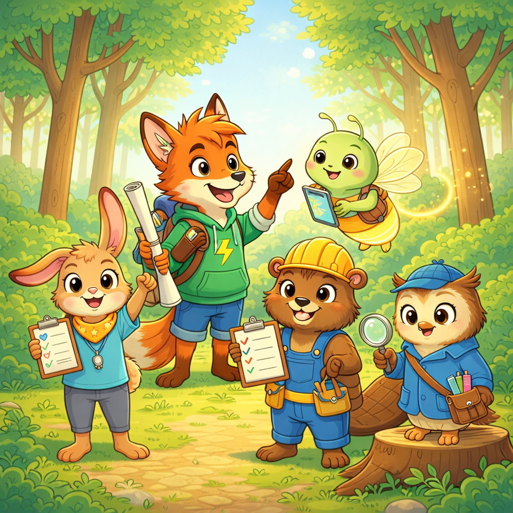 The Forest Friends - Bria, Finn, Olive, Dash, Luna & Pip